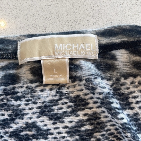 Michael Kors Size L Animal Snake Print Lightweight Long Sleeve T Shirt Top - Picture 9 of 11